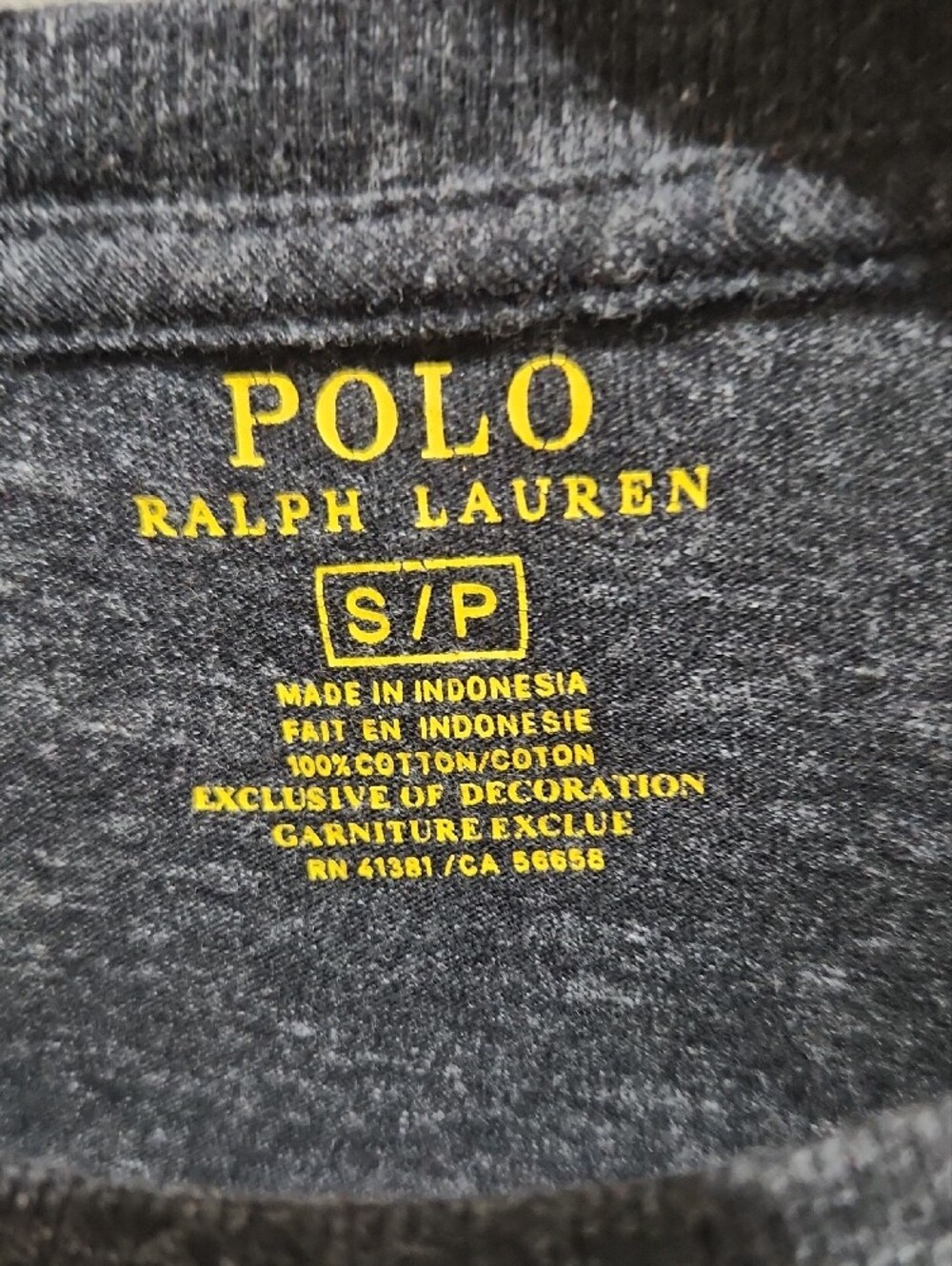 Polo by Ralph Lauren Charcoal Heather Crewneck Shirt with Red Pony - Picture 2 of 6